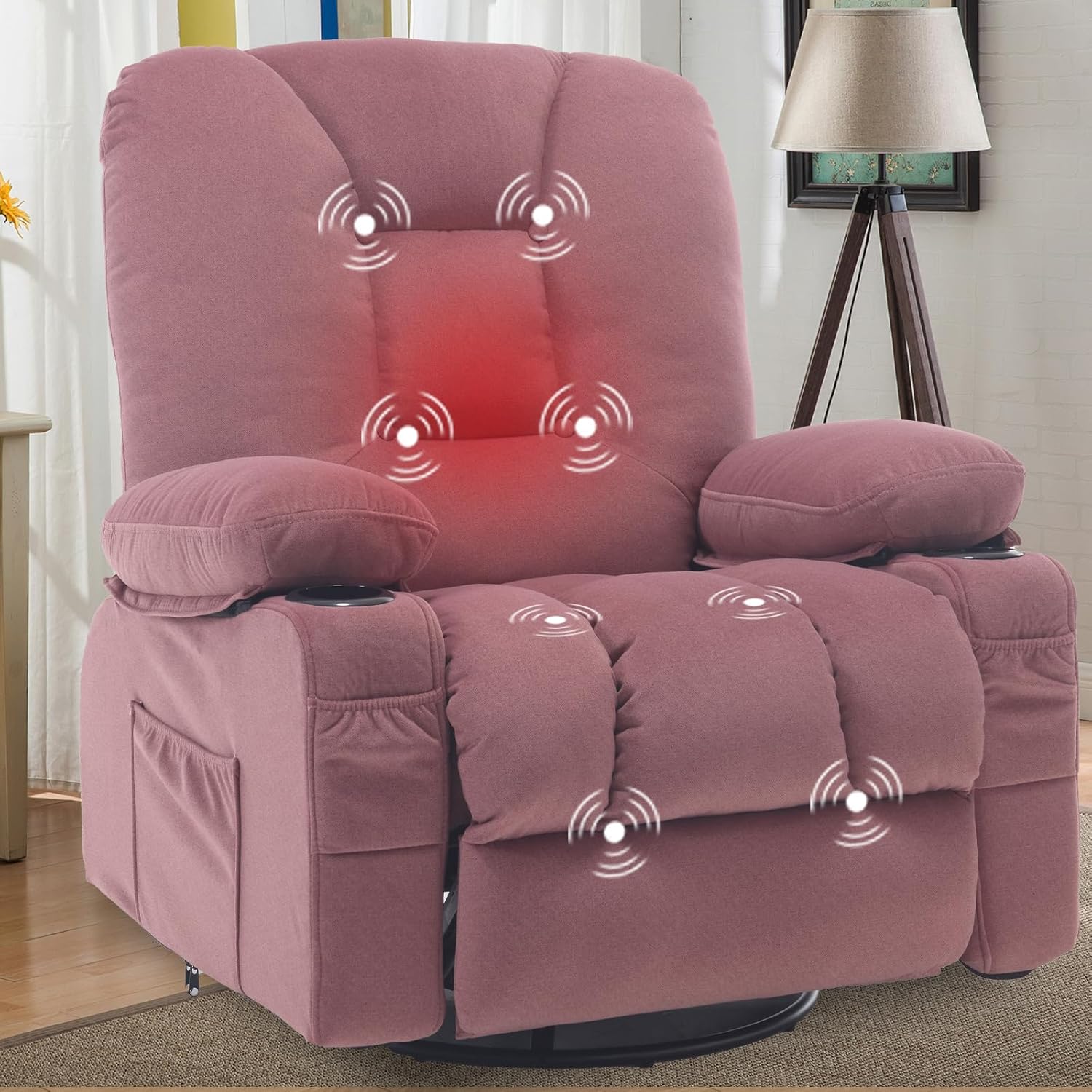 Home Textiles Of Scandinavia - Rocker Swivel Recliner Chair with Massage
