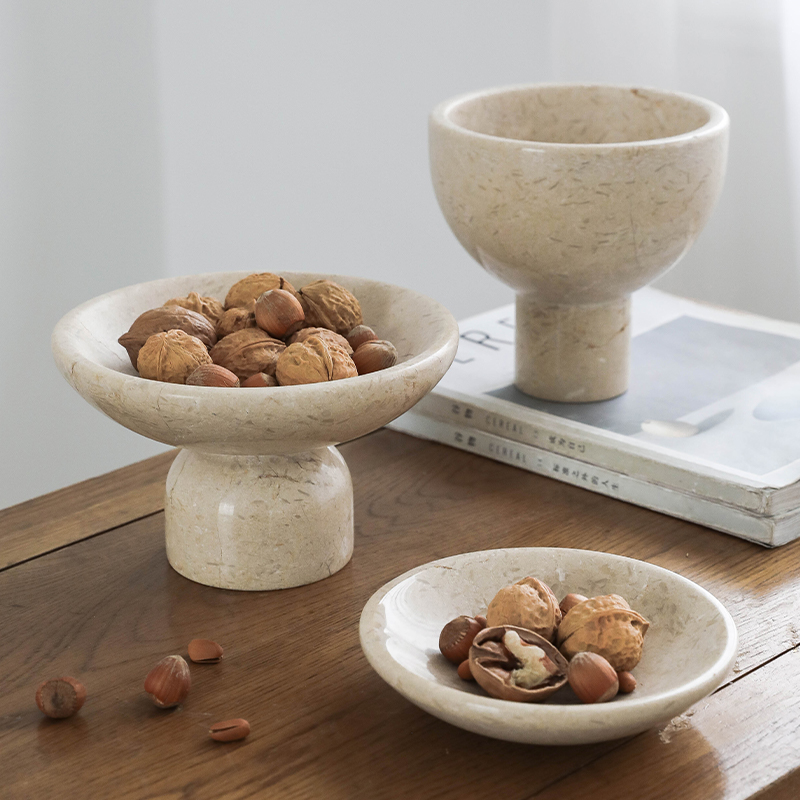 Home Textiles France - Compote Marble Material Sundries Tray French