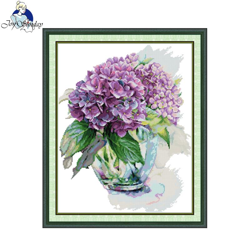 Home Textiles Discount - Joy Sunday Cross Stitch Kit Hydrangea