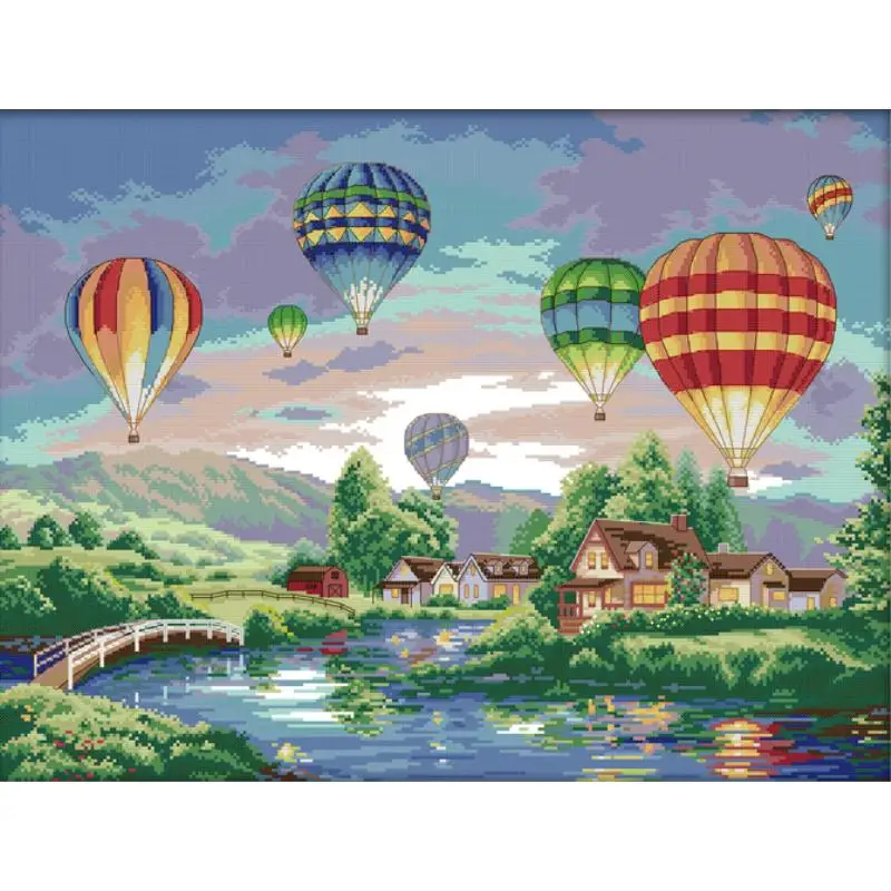 Colorful hot air balloons Coun - đánh giá và giá Home Textiles Discount