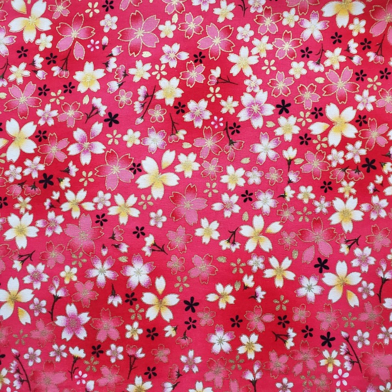Cotton Gold Foil Printed Fabri - đánh giá và giá Japanese Home Textiles