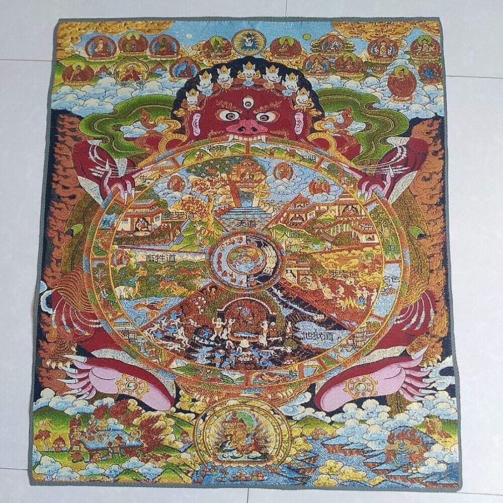 Buddhist Guardian Silk Paintin - đánh giá và giá Home Textiles China