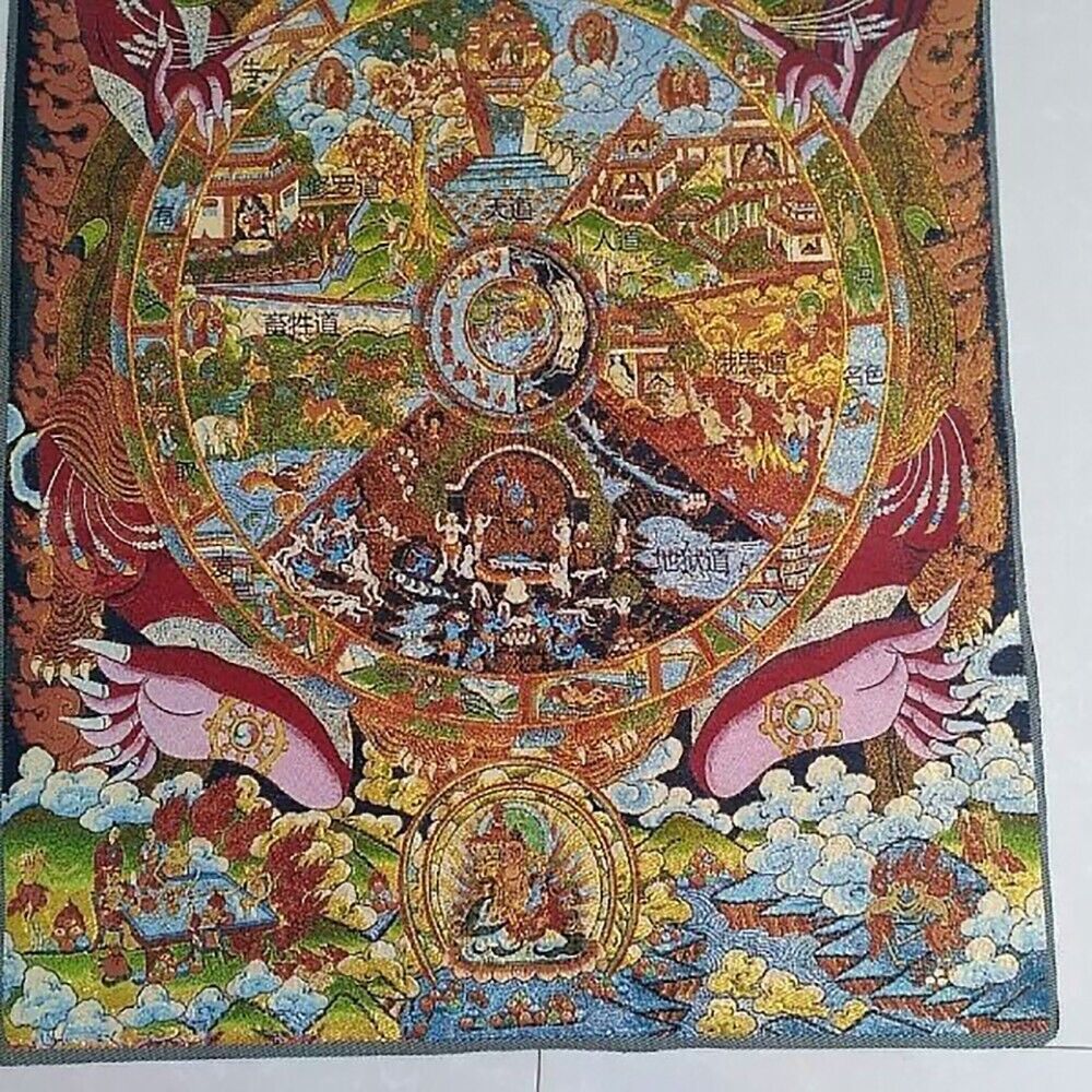 Buddhist Guardian Silk Paintin - đánh giá và giá Home Textiles China