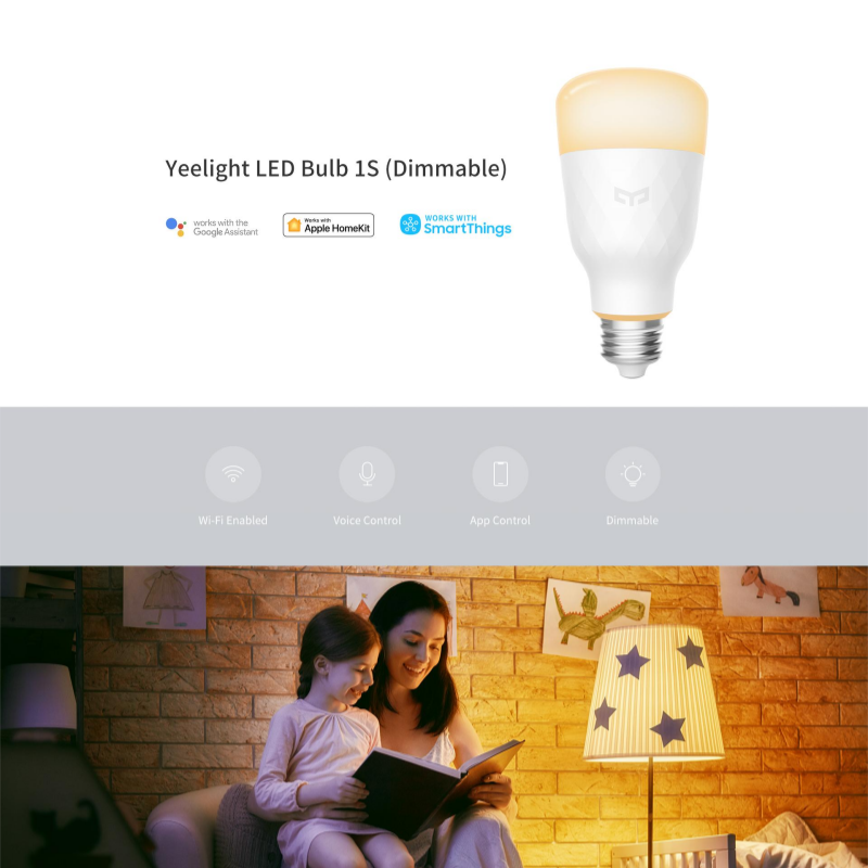 Yeelight LED Bulb 1S E26/E27 W - đánh giá và giá Yeelight Light Smart Bulb