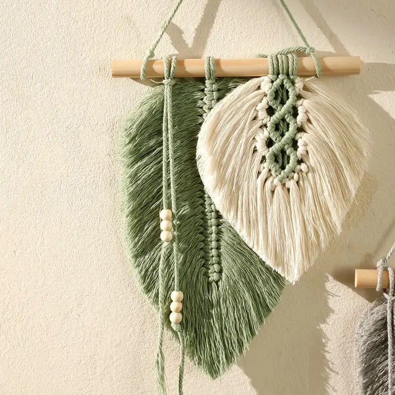 Handmade Macrame Leaf Wall Han - đánh giá và giá Home Textiles Discount
