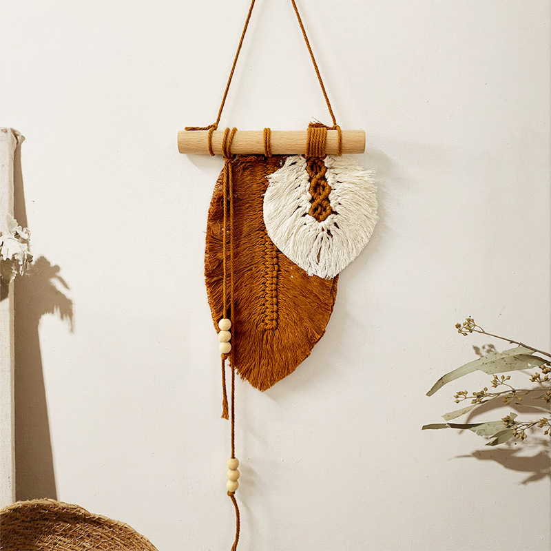 Handmade Macrame Leaf Wall Han - đánh giá và giá Home Textiles Discount