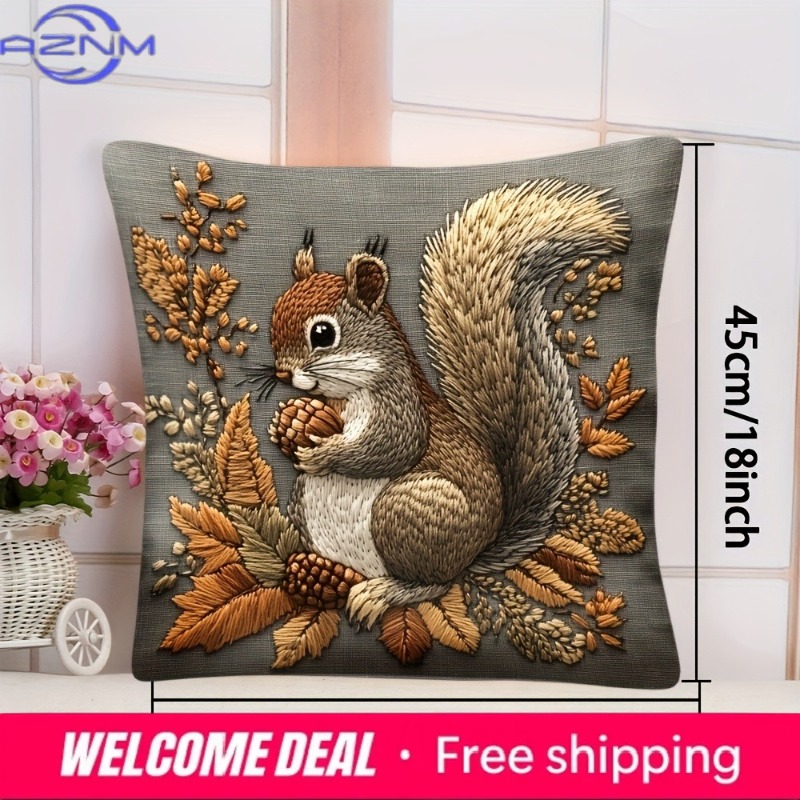 Squirrel Pillow Cover: Nature' - đánh giá và giá Your Home Textiles