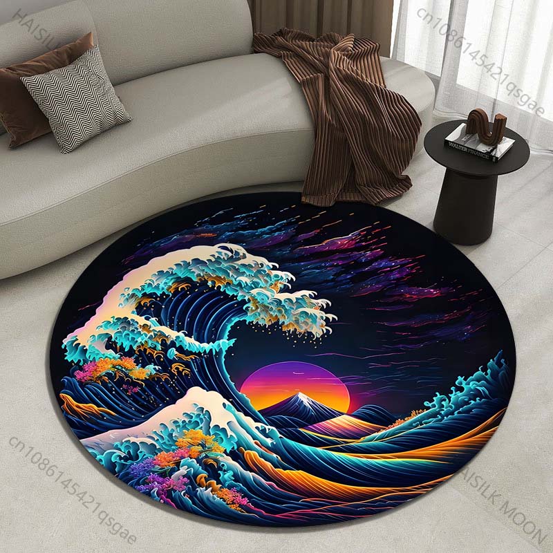 Retro Japanese Kanagawa Waves  - đánh giá và giá Japanese Home Textiles