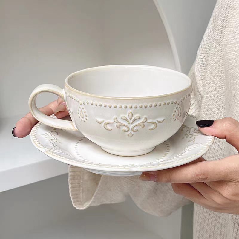 French Retro Relief Flower Cup - đánh giá và giá Home Textiles France