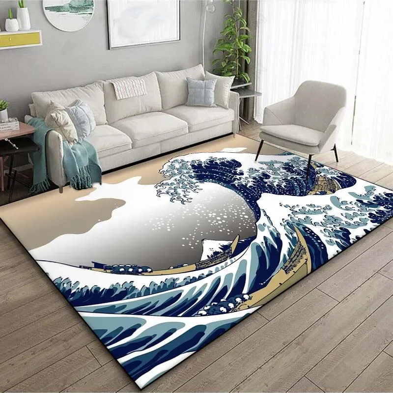Japanese Art Kanagawa Waves Ca - đánh giá và giá Japanese Home Textiles